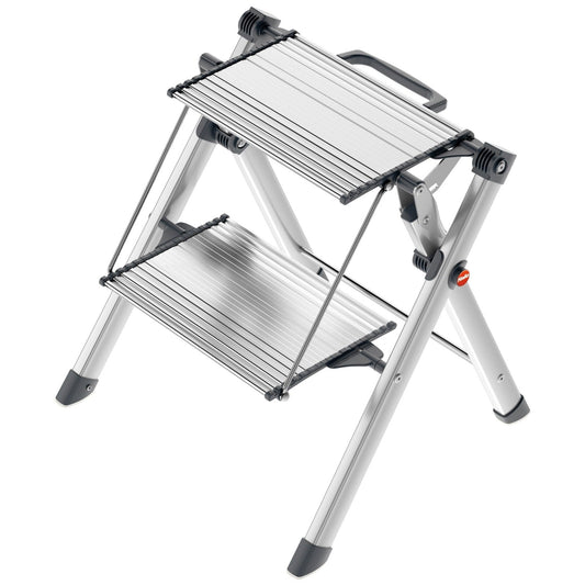 Hailo 4310-100 - Taburete aluminio MK80 ComfortLine (2 peldaños) - Ferrotecnia