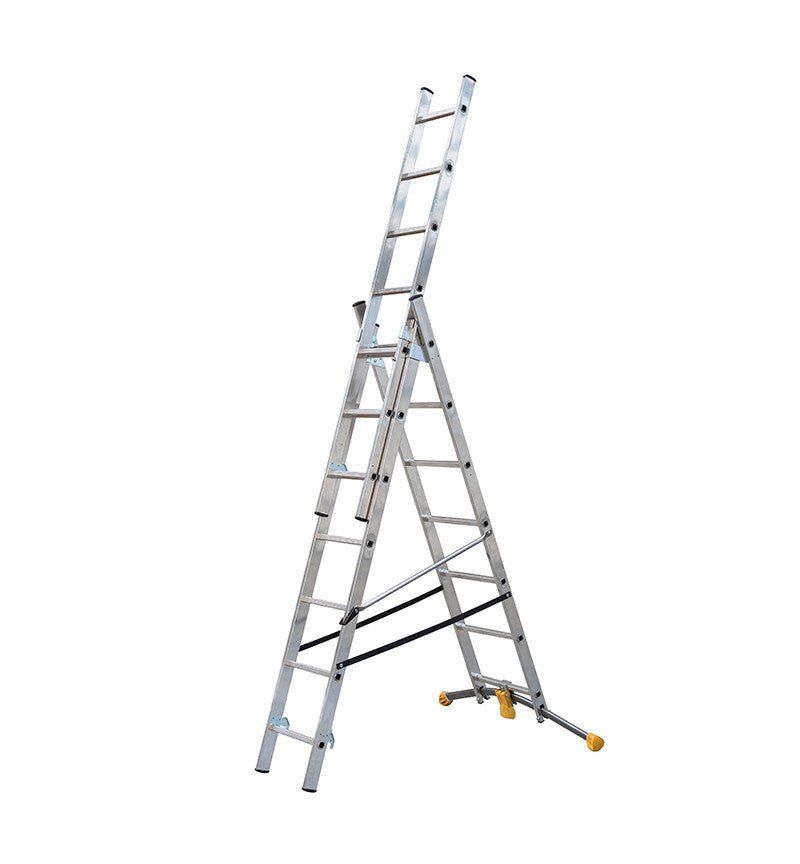 Hailo Escalera combinada de 3 tramos con estabilizador curvo HobbyLOT - Ferrotecnia