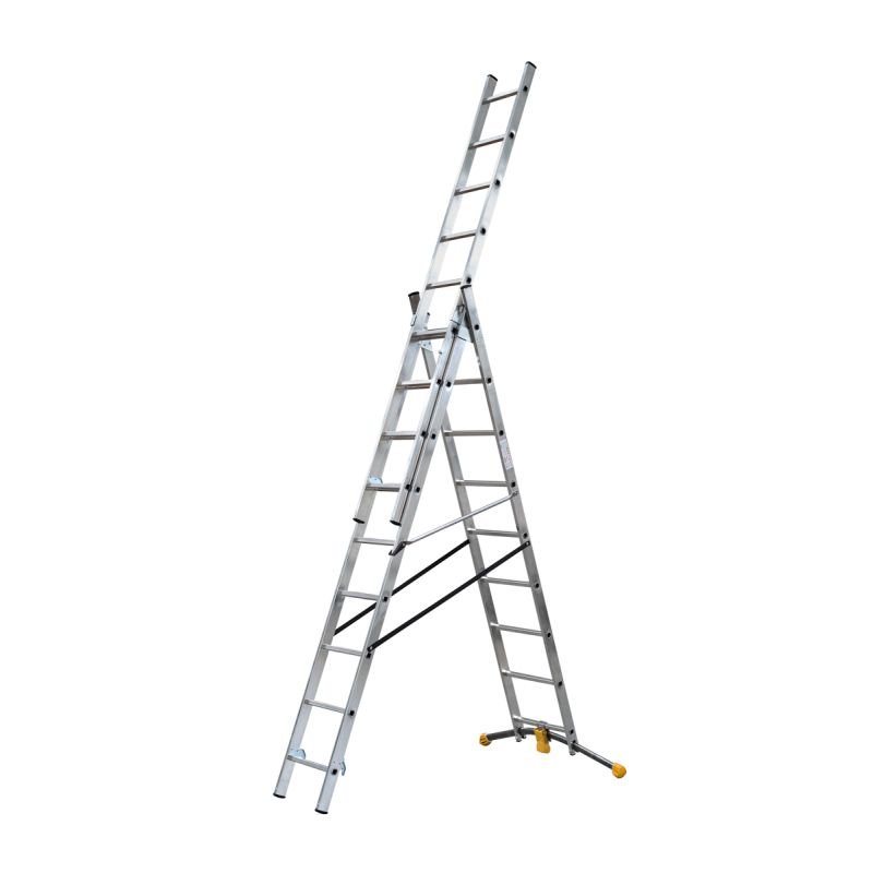 Hailo Escalera combinada de 3 tramos con estabilizador curvo HobbyLOT - Ferrotecnia