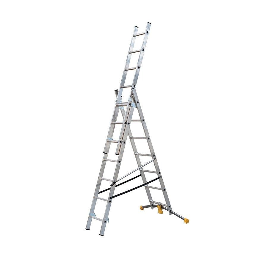 Hailo Escalera combinada de 3 tramos con estabilizador curvo HobbyLOT - Ferrotecnia