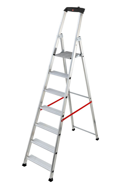Hailo Escalera de tijera profesional con peldaño ancho Alu PRO - Ferrotecnia