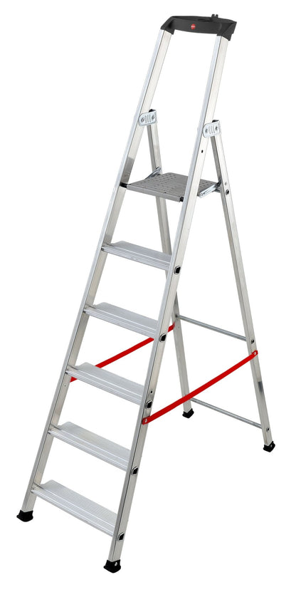 Hailo Escalera de tijera profesional con peldaño ancho Alu PRO - Ferrotecnia