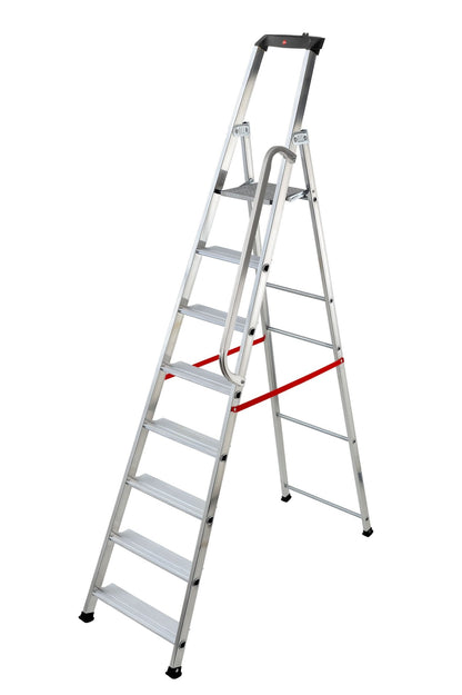 Hailo Escalera de tijera profesional con peldaño ancho Alu PRO - Ferrotecnia