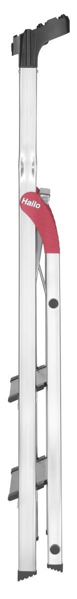 Escalera Hailo L80 ComfortLine 3 peldaños plegada