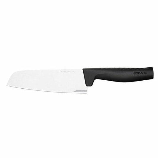 Fiskars Cuchillo Santoku, Elegantes Design, Longitud total: 29,1 cm, Acero inoxidable/Plástico, Hard Edge, 1051761