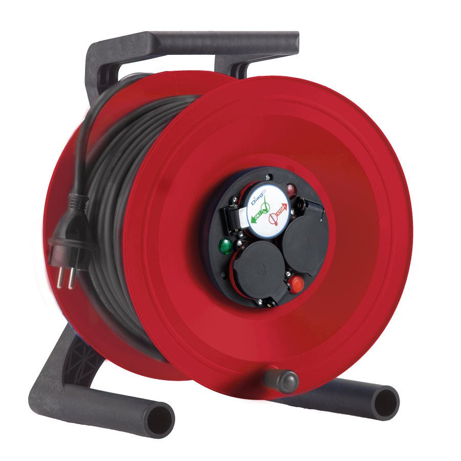 Hedi EK0Y25P2TF100 - Enrollacables STAR LITE/PROFESSIONAL con cable de PVC 25 m. x 3G2,5 (IP44) - Ferrotecnia