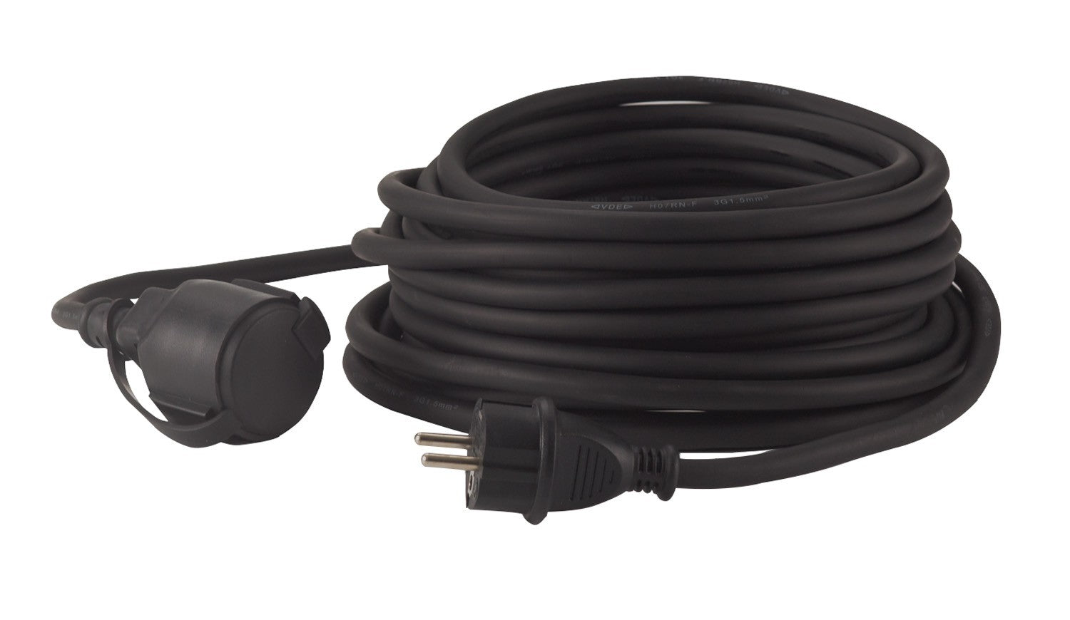 Hedi VK25N2F - Alargador Hedi 25 m. cable de goma de neopreno 3G2,5 color negro IP44 - Ferrotecnia