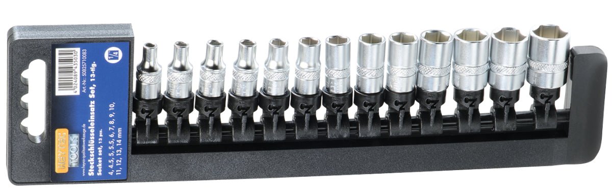 HEYTEC 50825710083 - Juego de vasos hexagonales 1/4" 50825 - 7100 - Ferrotecnia