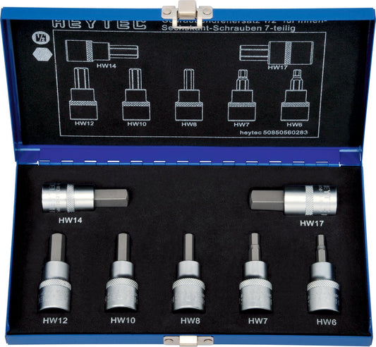 HEYTEC 50850560283 - Juego vasos atornillador hexagonales 1/2" 5086301 - Ferrotecnia