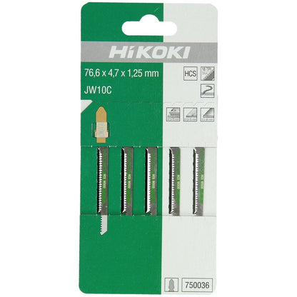 Hikoki 750036 - 5 hojas de sierra de calar madera HCS JW10C/T101AO