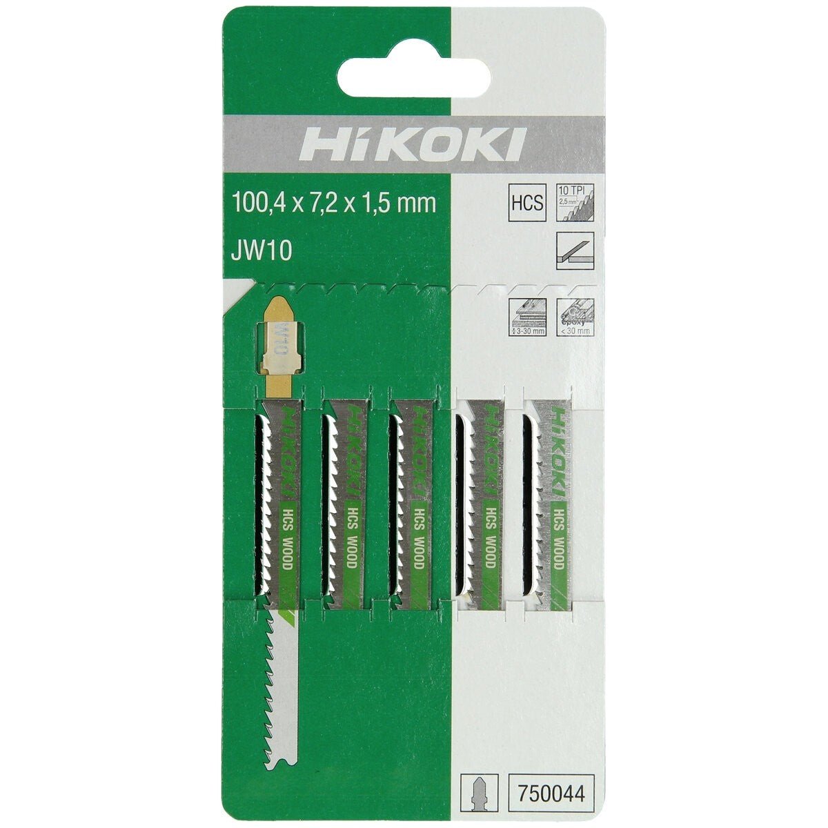 Hikoki 750044 - 5 hojas de sierra de calar madera HCS JW10/T101B