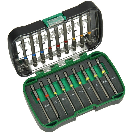 Hikoki 750361 - Caja de puntas 1/4", 18 piezas, 75mm