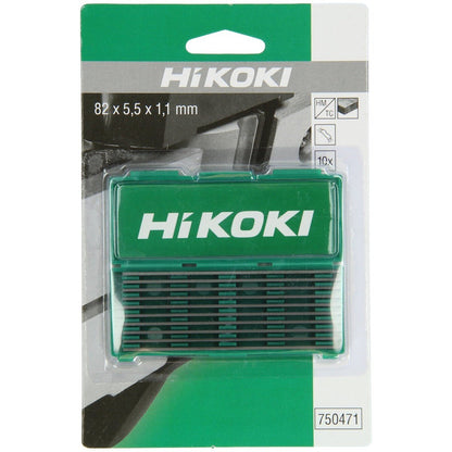 Hikoki 750471 - 10 cuchillas de cepillo reversibles HM 82mm - Lote de 10 uds