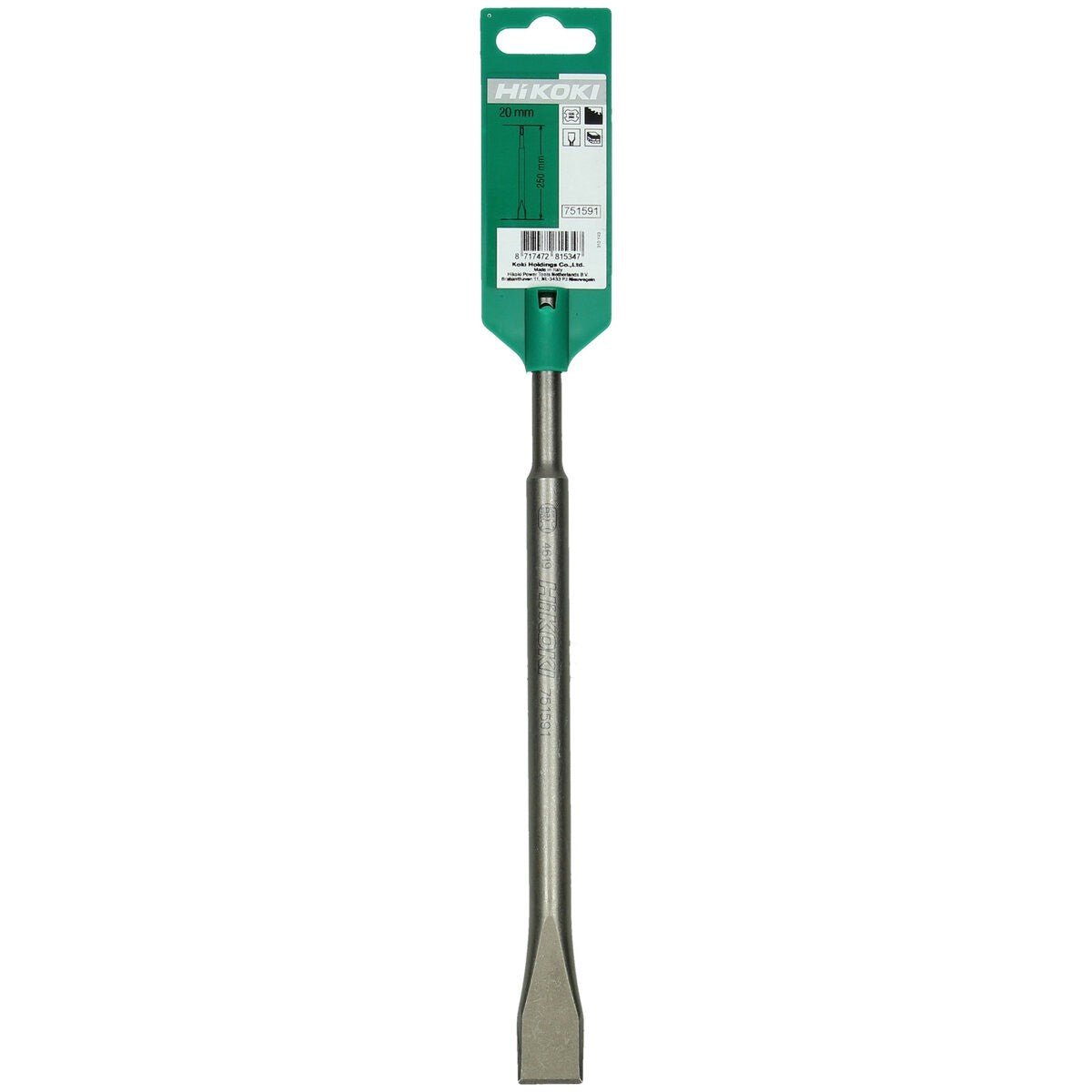 Hikoki 751591 - Cincel plano SDS-Plus 20 x 250 mm