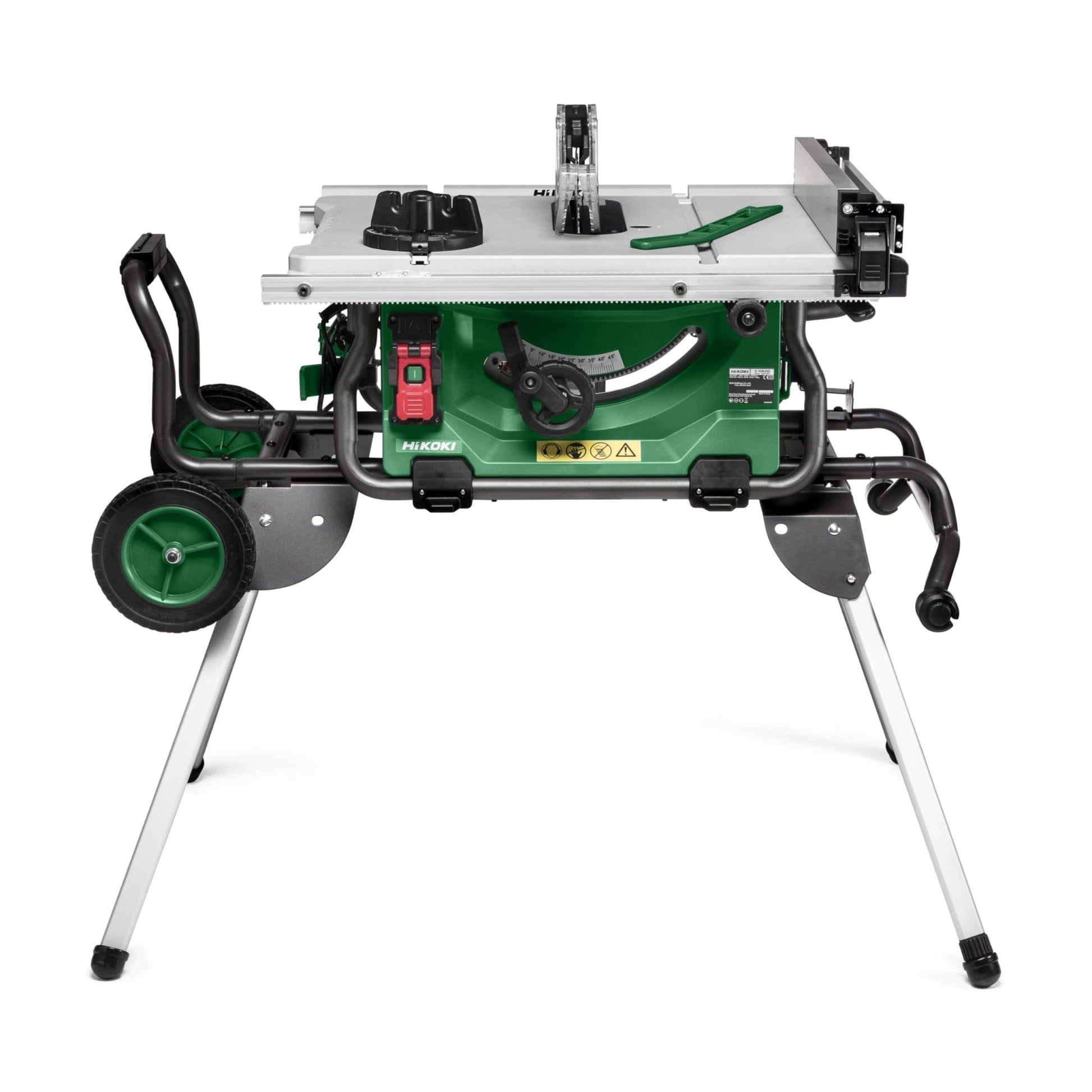 Hikoki C10RJWAZ - Sierra circular de mesa C10RJ 1500W disco de 254 mm con soporte con ruedas