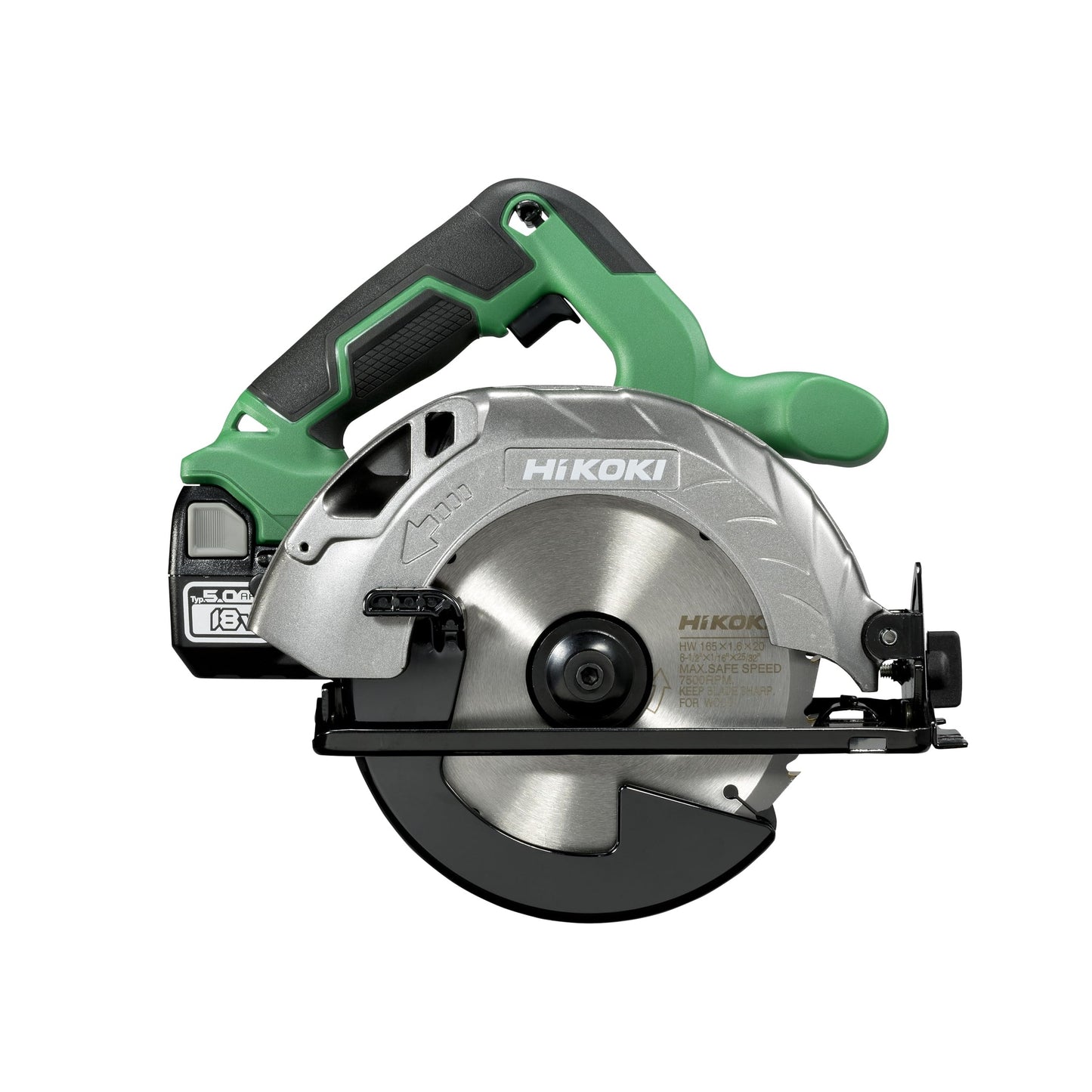Hikoki C1806DAWRZ - Sierra circular a batería 18V 165 mm C1806DA 2x5,0Ah con maletín
