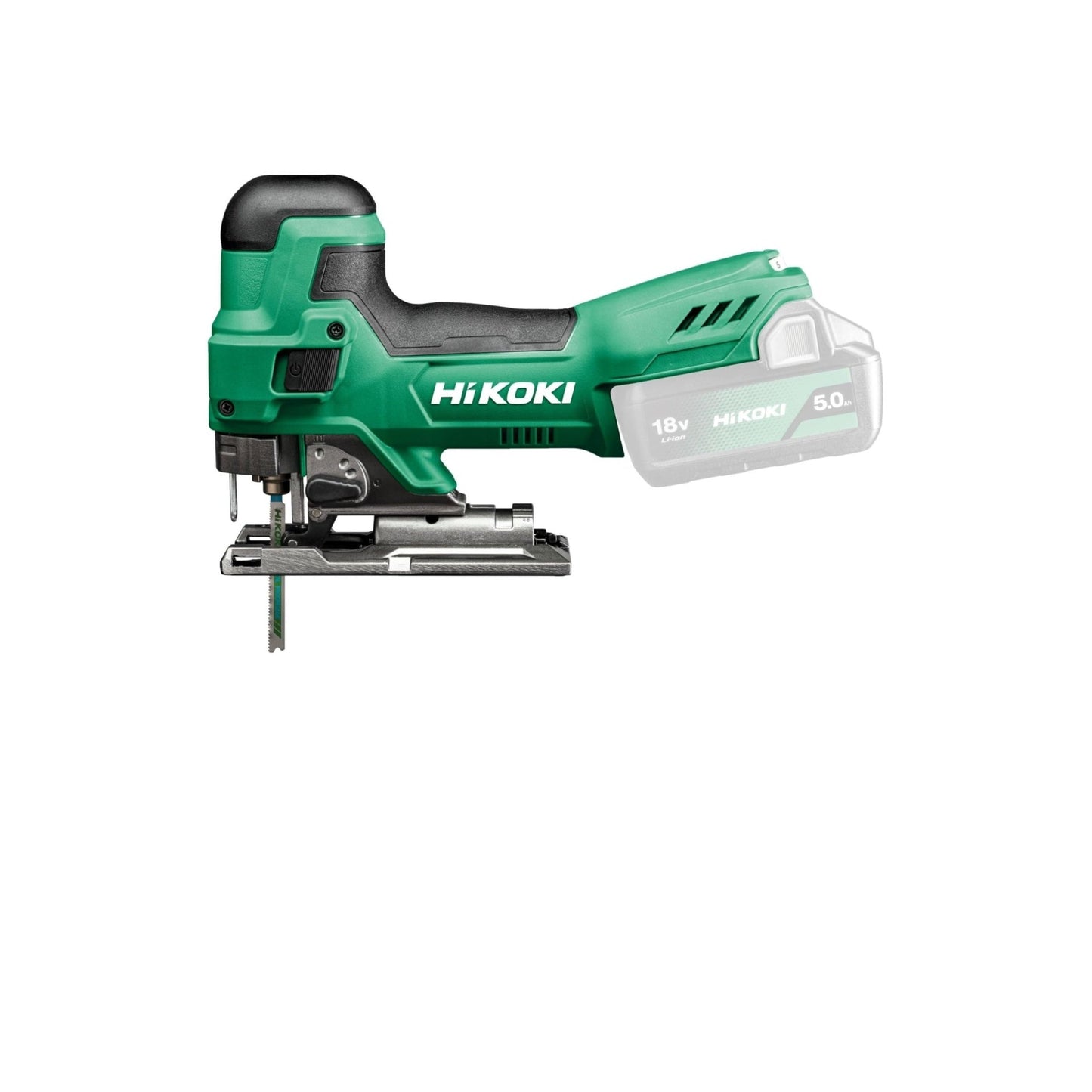 Hikoki CJ18DBW4Z - Sierra de calar de batería 18 V CJ18DB, corte 135 mm, bisel 45° - Ferrotecnia