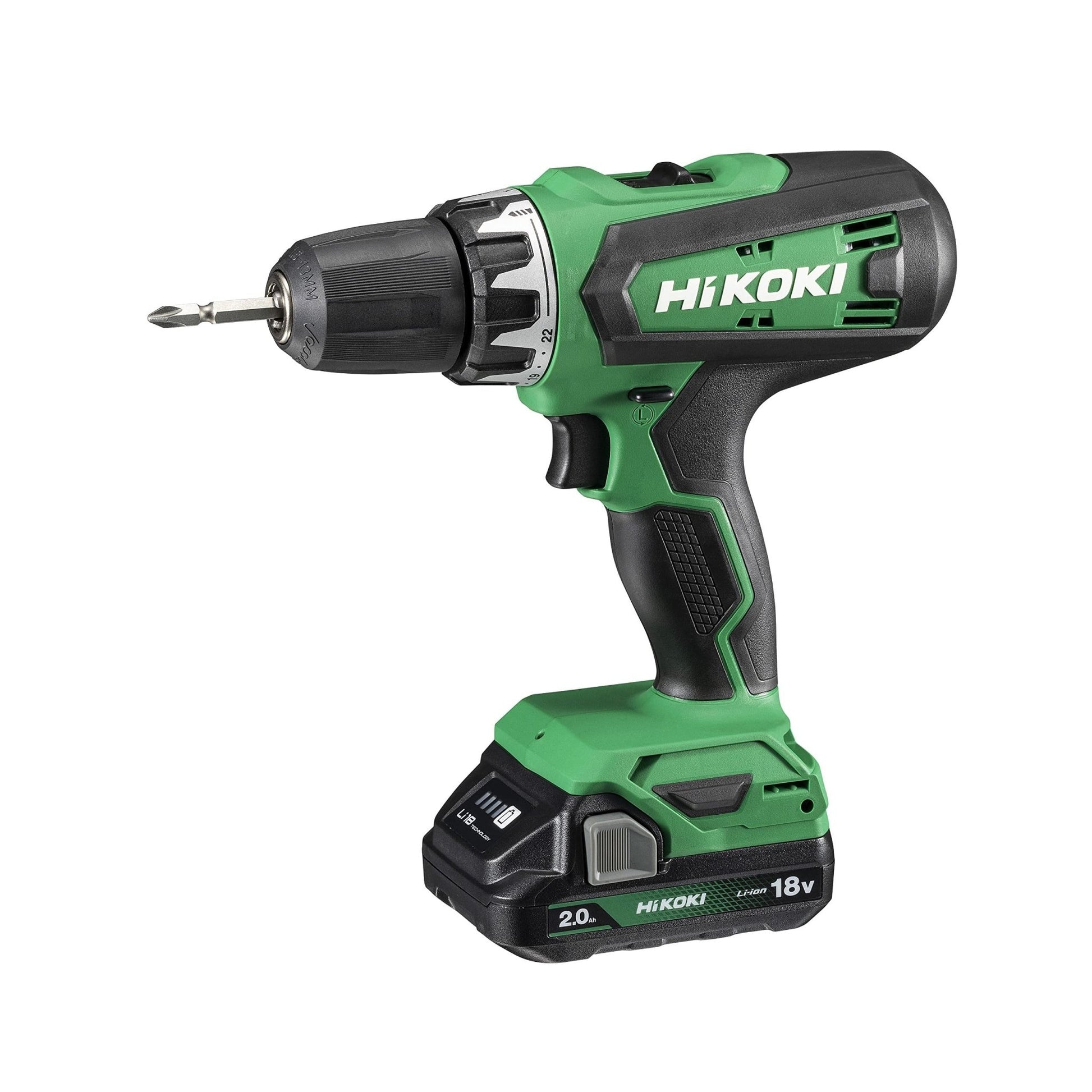 Hikoki DS18DFWCZ - Taladro atornillador de batería 18 V DS18DF, 53 Nm, 2 baterías 2,0 Ah y maletín - Ferrotecnia