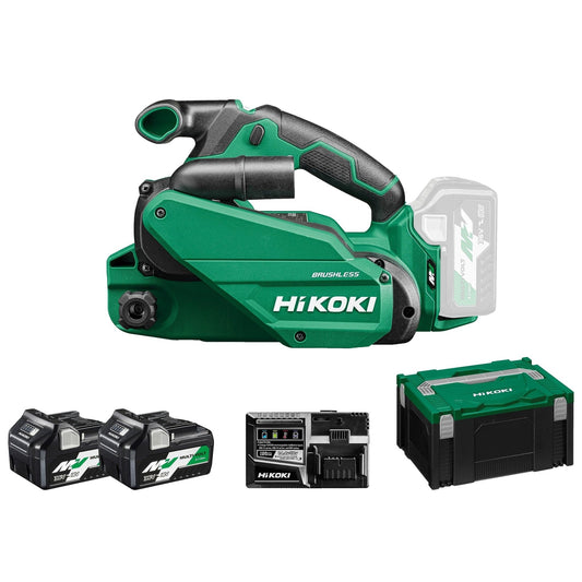 Hikoki SB3608DAWPZ - Lijadora de banda de batería 36 V 76x533 mm, 2 baterías 2,5 Ah y maletín - Ferrotecnia