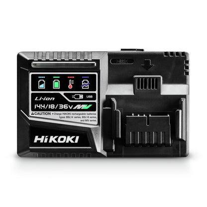 Hikoki UC18YSL3WHZ - Juego de 2 baterías MULTI VOLT BSL36A18X (36 V/18 V - 2,5 Ah/5,0 Ah) y cargador UC18YSL3