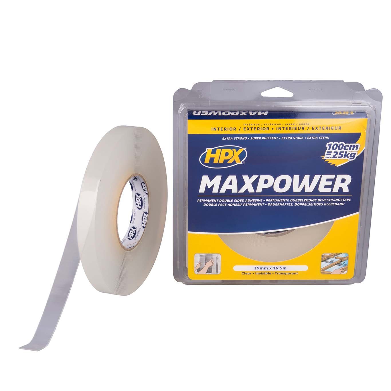 HPX - Cinta doble cara Max Power transparente - Ferrotecnia