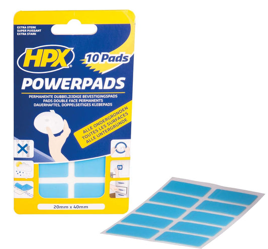 HPX PA2040 - Pack de 10 almohadillas adhesivas doble cara Powerpads - Ferrotecnia