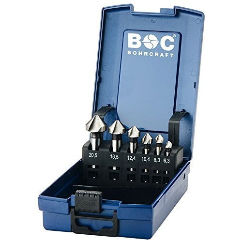 Bohrcraft 17101330006 - Bohrcraft Jg. avellanadores DIN 335 C HSS-E, caja ABS KS6-K Co //6,3 - 20,5/ 6-uds.