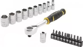 Stanley - FatMax FMMT82680-0 Juego de trinquete 3/8"" 120 dientes + puntas, multicolor"