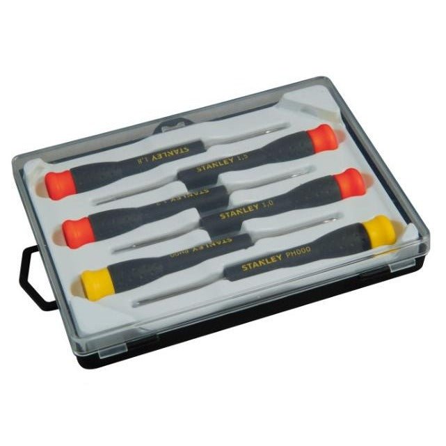 Jeu de 6 Micro Tournevis - STANLEY - STHT0-62631 - 4 Fente + 2 Phillips - Ferrotecnia