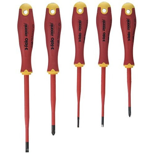 Felo 41385198 - Felo Ergonic VDE E-Slim insulated screwdriver set (Flat and PH / 5 pcs.)