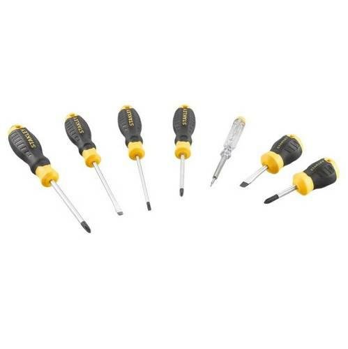 Juego de 6 destornilladores Cushion Grip: Plana, Phillips y Test de Voltaje