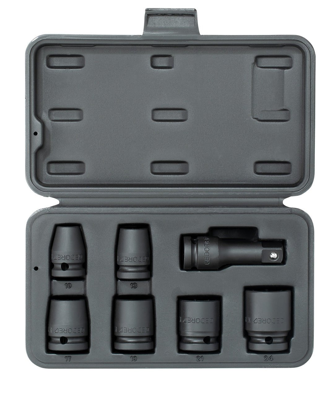 K 19-007 - Juego de vasos de impacto de 1/2", de 10 a 24 mm - Ferrotecnia