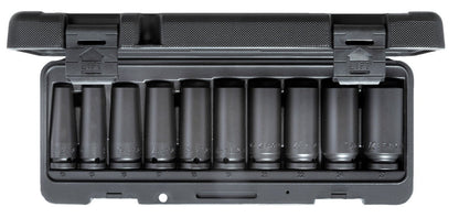 K 19 L-010 - Juego de Vasos de Impacto de 1/2" largos. 10 pzas - Ferrotecnia