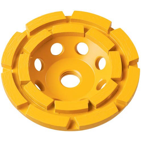 DEWALT DT3796-QZ - Disco de copa de 125mm, Rosca M14 doble, Segmentos de diamante robustos, Copa Turbo, Herramienta de Pulido Rápido, Adecuado para Uso Profesional