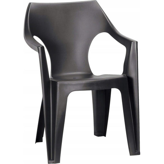 Keter 168 Silla Dante con respaldo bajo, grafito - Ferrotecnia