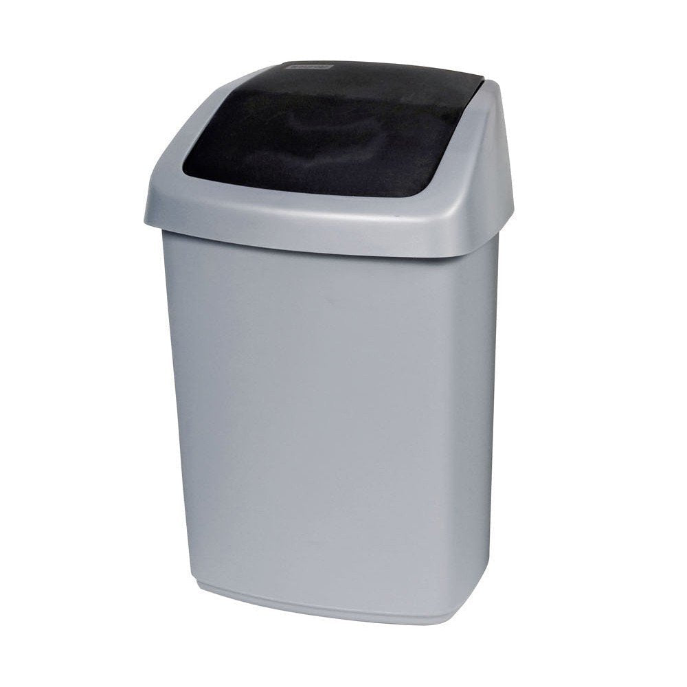 Keter 168013 - Papelera con tapa basculante 25 L gris oscuro