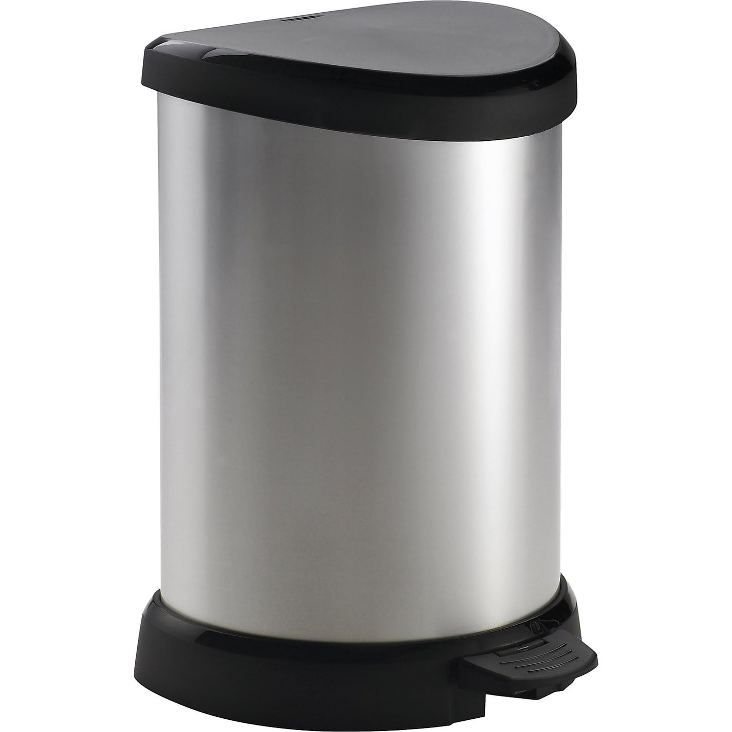 Keter 169795 - Cubo de basura con pedal Metallics 20 L plateado metalizado