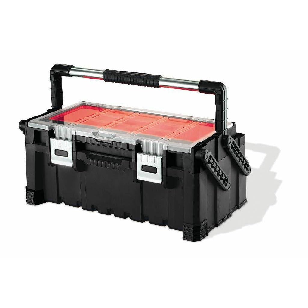 Keter 17187311 - Caja de herramientas (plástico), color negro y rojo - Ferrotecnia