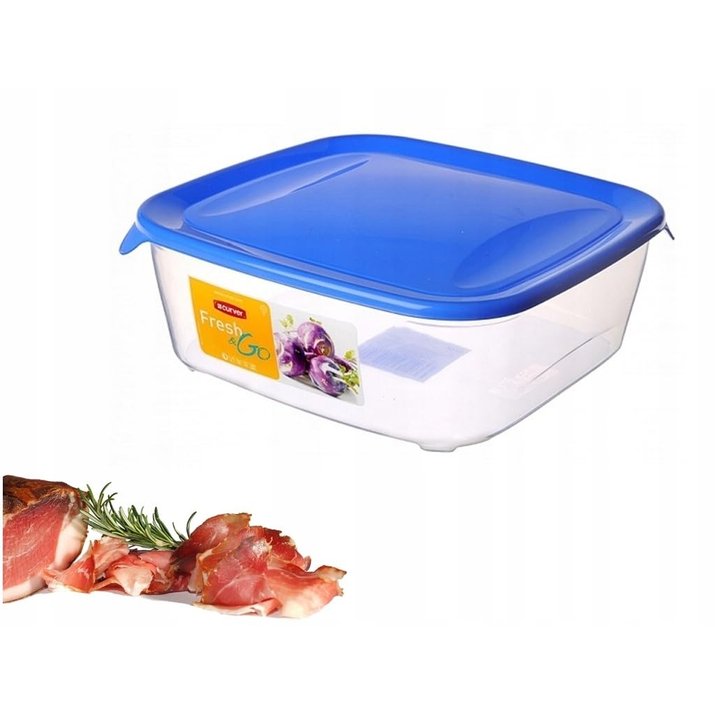 Keter 182250 - Recipiente hermético para alimentos Fresh & Go 0,25 L azul transparente