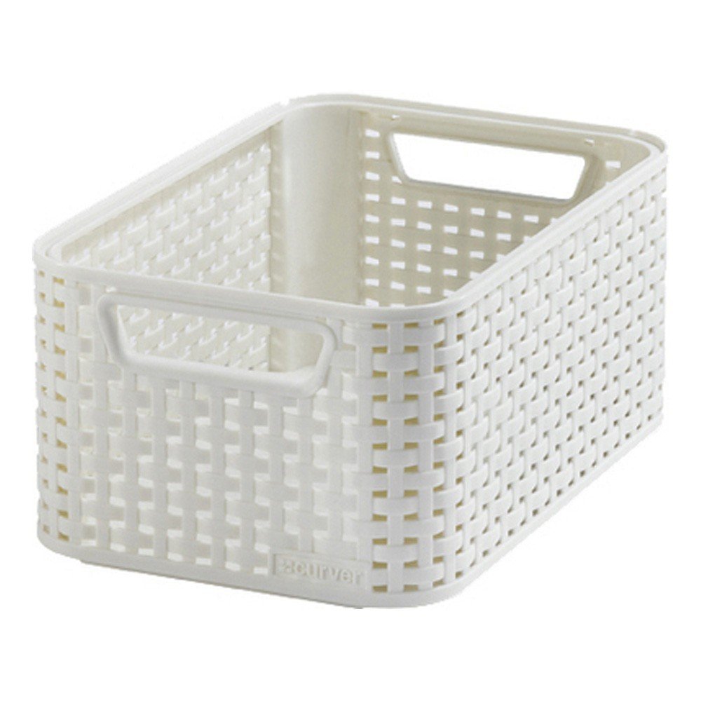 Keter 205825 - Cesta de almacenaje Style efecto ratán S 6 L crema 28,5x19,4x13 cm