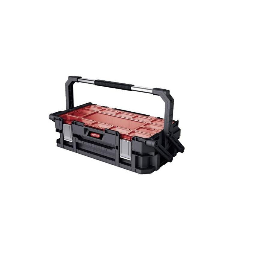 Keter 233846 Canti Organizer, Caja de herramientas, Color negro y rojo, 56.5 x 31.7 x 16.1 cm - Ferrotecnia