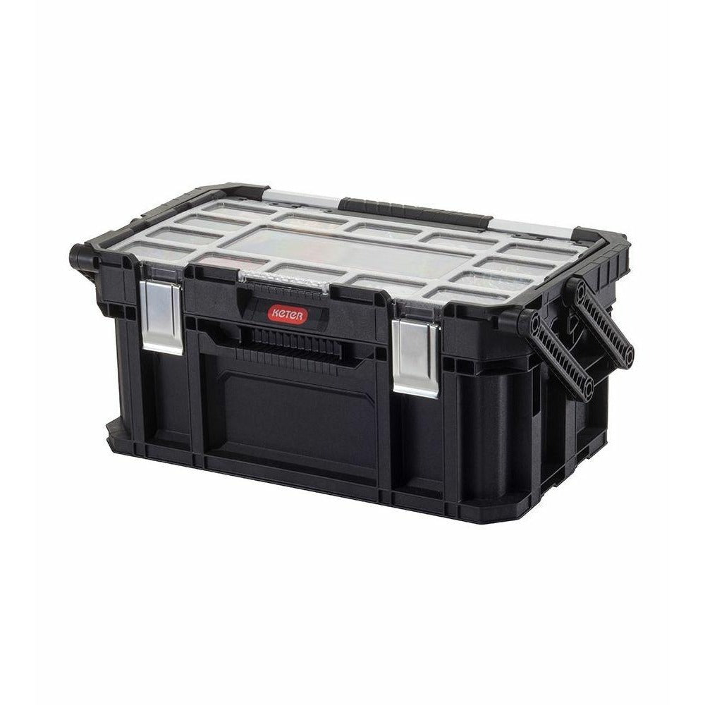 Keter 233848 Connect Canti Tool, Caja de herramientas, Color negro y rojo, 56.5 x 31.7 x 25.1 cm - Ferrotecnia