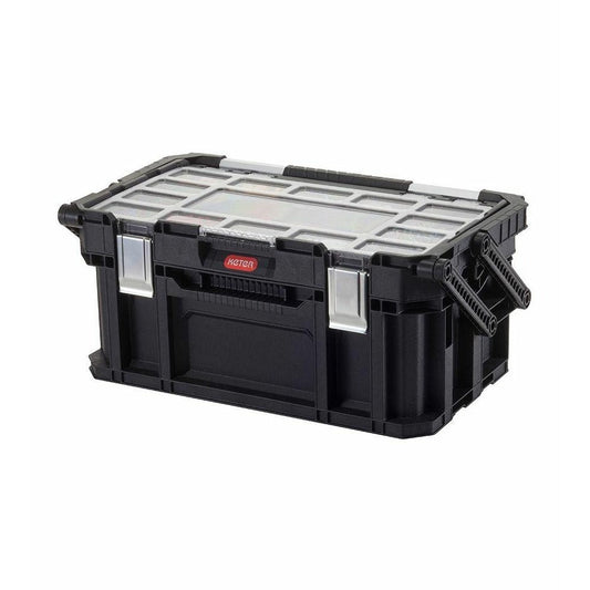Keter 233848 Connect Canti Tool, Caja de herramientas, Color negro y rojo, 56.5 x 31.7 x 25.1 cm - Ferrotecnia