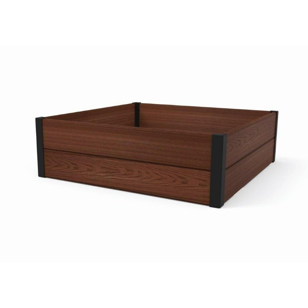 Keter Bancal de Arce marrón, plástico con Estructura de Madera, tamaño: 106 x 106 x 32 cm, Cuadrado, Resistente a la Intemperie, Robusto, también se Puede Utilizar como macetero de Hierbas o Flores, - Ferrotecnia