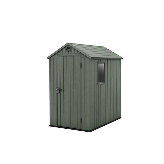 Keter Caseta Jardin Exterior Resina Darwin 4x6,2,2m2,Efecto Madera,Ventana - Ferrotecnia