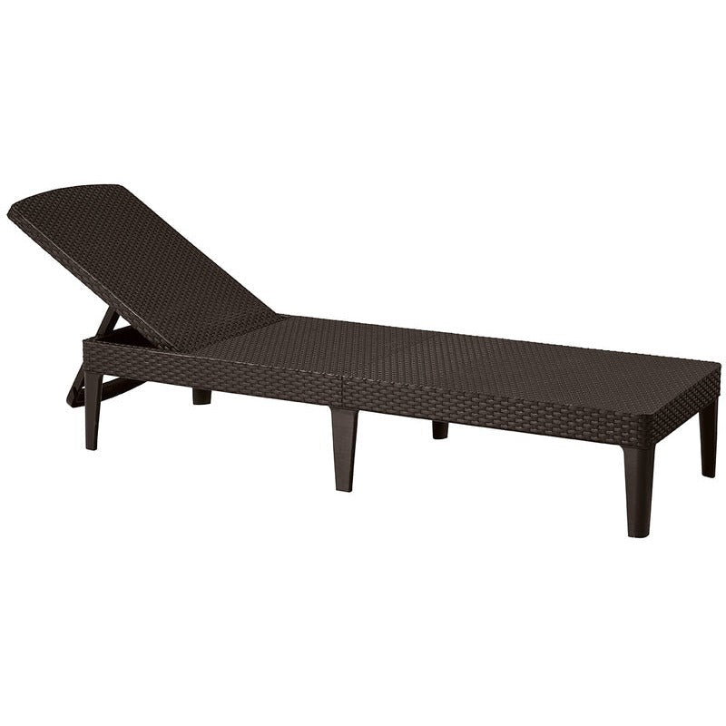 Keter Jaipur-Tumbona de Jardín Plegable, para Exterior terrazas, Patios, Jardines, Color Gris - Ferrotecnia