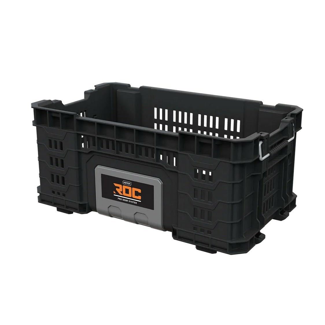 Keter ROC Pro Gear - Caja de almacenamiento de herramientas resistente de 22 pulgadas, color negro y gris - Ferrotecnia