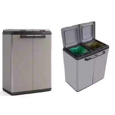 Keter Split Premium Cubo, Negro/Gris, 68 x 39 x 92 cm - Ferrotecnia
