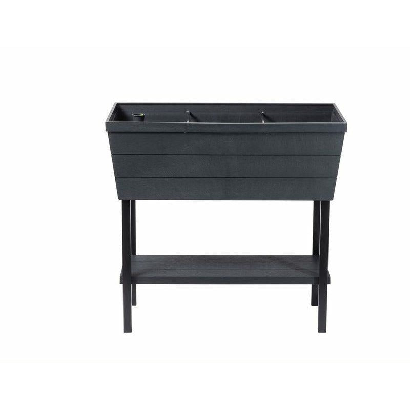 KETER Urban Bloomer - Bancal Alto para balcón con Sistema de riego, 82 x 38 x 78 cm, 48 L, Antracita - Ferrotecnia