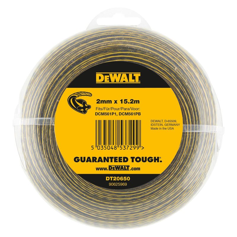 DeWalt DT20650-QZ - Bobina de Hilo 2mm x 15.2m para desbrozadoras DCM561, DCM571, DCM581